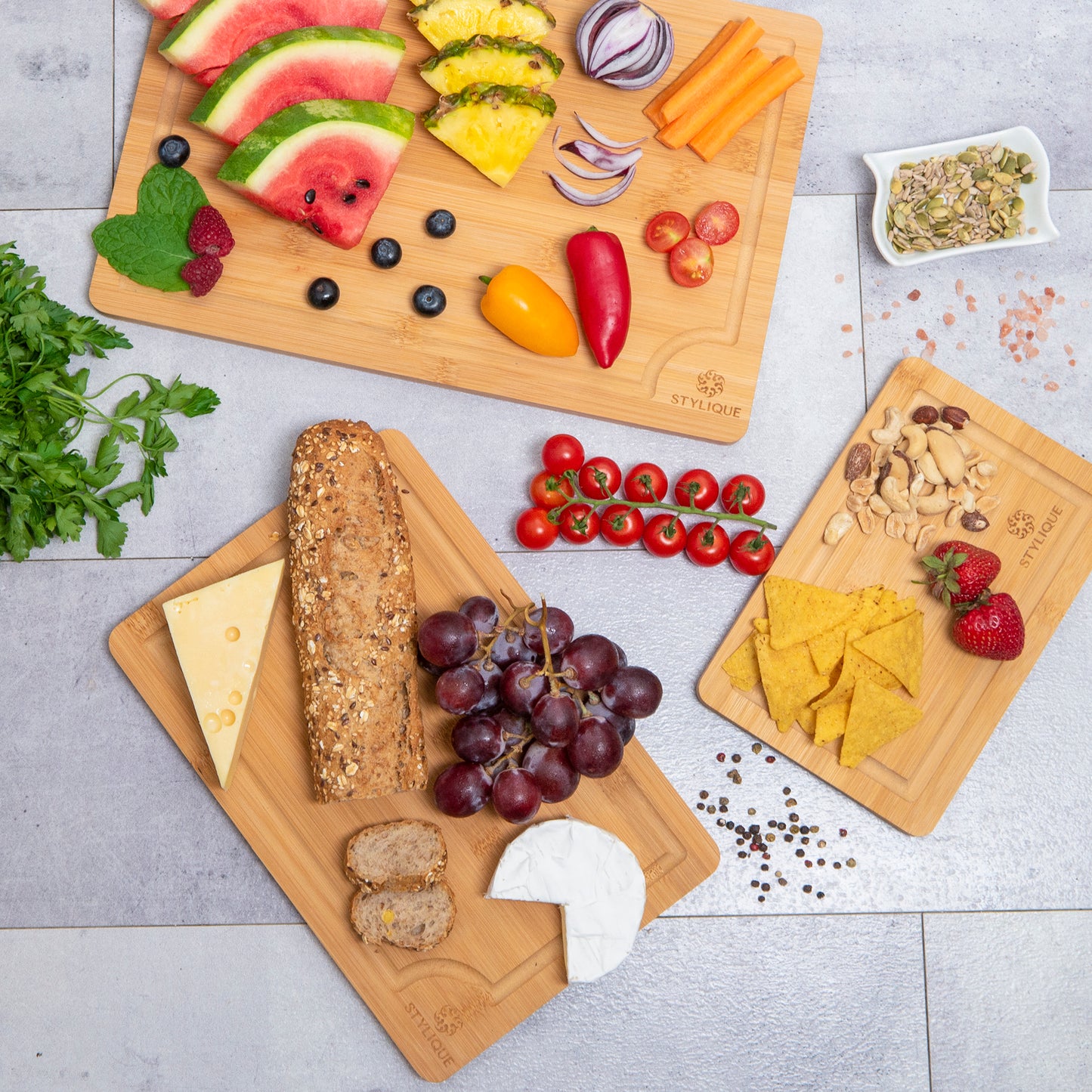 Bamboo Chopping Board Set
