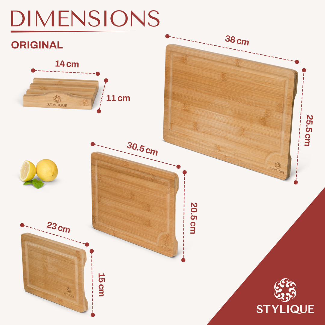 Bamboo Chopping Board Set