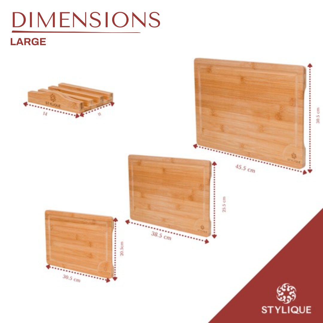 Bamboo Chopping Board Set